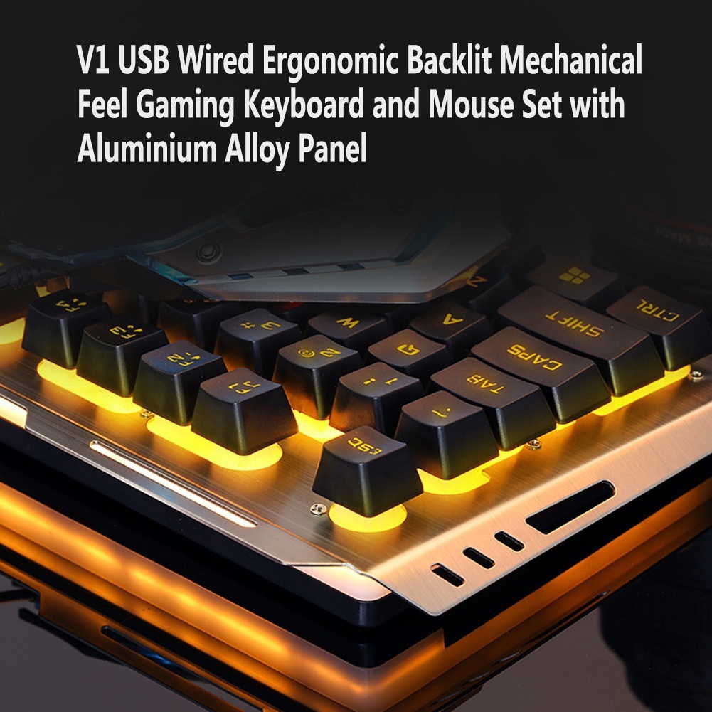 V1 USB Wired Mechanical Gaming - огляд і ціна Gaming Keyboard Mouse Combo