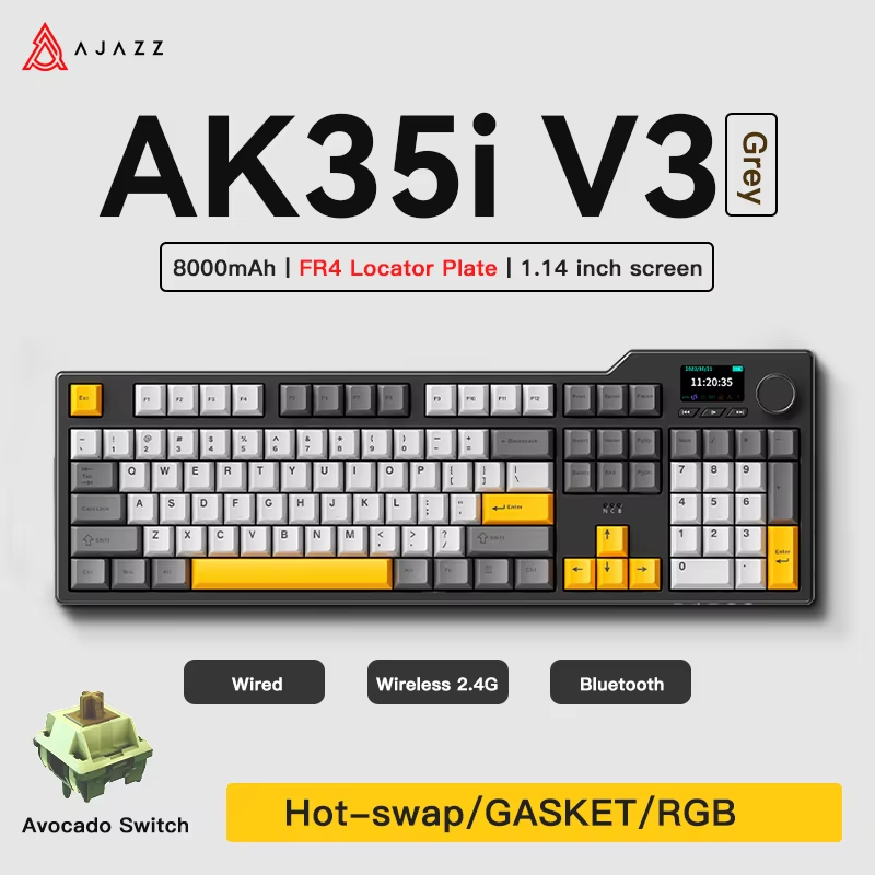 Ajazz AK35I V3/V4 MAX Tri-mode - огляд і ціна Gaming Keyboard Tkl