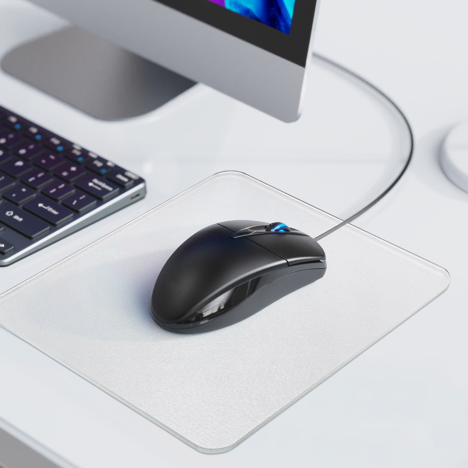 Clear Glass Mousepad Gaming Ed - огляд і ціна Gaming Keyboard Ergonomic