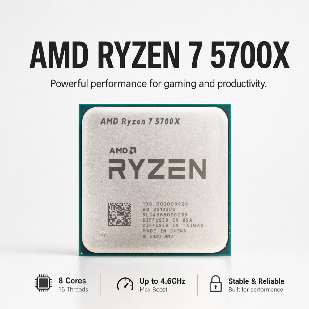 7NM AMD Ryzen 7 5700X AM4 CPU  - огляд і ціна Amd Cpu Ryzen 7