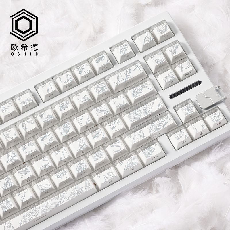 Feather Pattern 97 Keycaps Che - огляд і ціна Gaming Keyboard Tkl