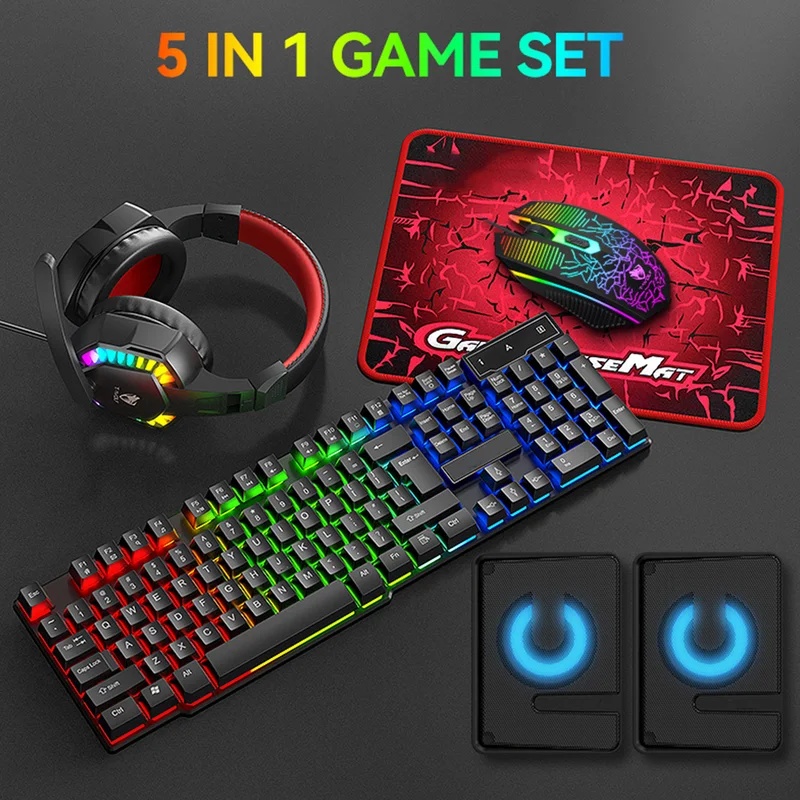 5-in-1 Set Gaming Combo Keyboa - огляд і ціна Gaming Keyboard Mouse Combo