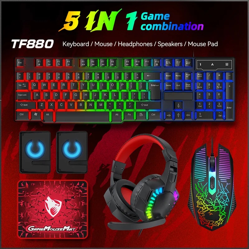 5-in-1 Set Gaming Combo Keyboa - огляд і ціна Gaming Keyboard Mouse Combo