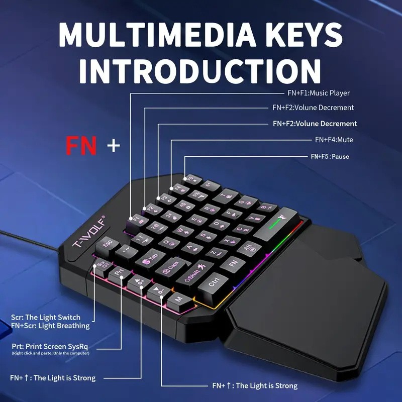 FocusOnPC TF900 2-in-1 Mobile  - огляд і ціна Gaming Keyboard Mouse Combo